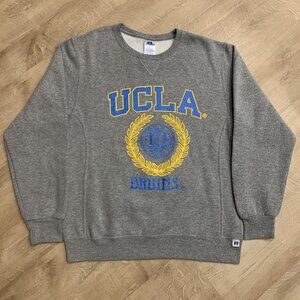 Russell Athletic UCLA Bruins Gray Crewneck Sweatshirt Men's Medium M Pullover